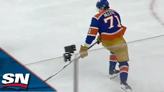 Oilers' Ryan McLeod Makes Slick Between-The-Legs Move, Scores Opening Goal vs. Flames