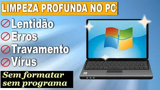 PC ou notebook lento, travando, com vírus, aprenda a ressolver. Limpeza total no windows