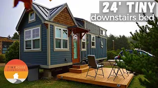 Semi-Retired Woman's 24' Craftsman Tiny Home n Coastal Tiny Community