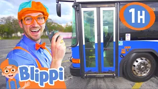 Blippi Drives a Bus and other Vehicles! | 1 HOUR OF BLIPPI TOYS | Vehicle Videos for Kids