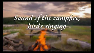 🎧 1 stundu ugunskura un putnu dziesmas skaņa - apkārtējā skaņa, putnu dziedāšana, izsitum
