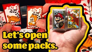 Nintendo Hanafuda Playing Cards Deck Review - Let's open some packs.