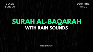 Surah Al Baqarah (The Cow) With Relaxed Rain | Quran Session #002 | Relaxing Quran | Black Screen