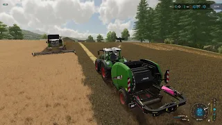 FS 22 TVTOF (Organic Farmer) * 8 * Canola Harvest, Canola Straw Bales (Time-Lapse)