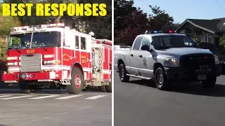 TOP 15 Fire Trucks, Police Cars, and Ambulances Responding Videos of 2017!