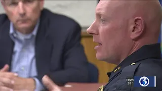 Video: Simsbury police sgt. under investigation, accused of taking notes during conversation with