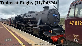 Trains at Rugby (11/04/24) Featuring 445407 "The Lancashire Fusilier"