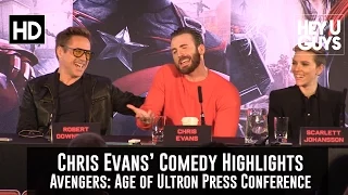 The Chris Evans Comedy Montage - Avengers: Age of Ultron Press Conference