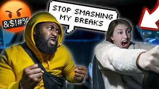 SLAMMING THE BRAKES PRANK ON BOYFRIEND!! *NEVER SEEN HIM THIS MAD BEFORE*