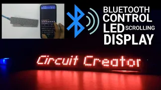 Bluetooth Scrolling Text LED Matrix with Arduino || MAX7219  HC05 Serial Bluetooth ||