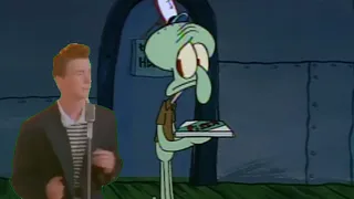 Squidward has to deliver pizza with Rick Astley | Part 1