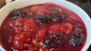 OLD SCHOOL BLACKBERRY DUMPLINGS (THE HOMEMADE ROLL OUT DOUGH METHOD )