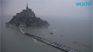 Dazzling Supertide Transforms France's Mont Saint-Michel Into an Island, Delighting Thousands