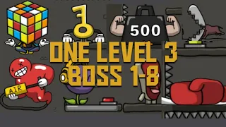 One Level 3: Stickman Jailbreak All Boss Fights Part I Boss 1-8