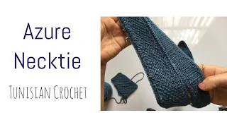 Azure Necktie, Tunisian Crochet