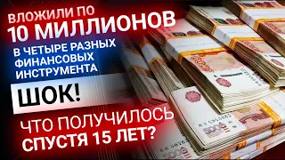 Вложили по 10 млн. рублей в недвижимость, доллары и золото — что получилось спустя 15 лет?