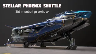 Stellar Phoenix Shuttle - spaceship 3d model