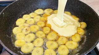 Delicious Pie with Bananas in 3 Minutes on a Frying Pan | Easy Recipe