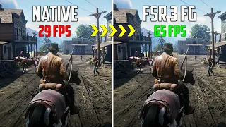 FSR 3 FG - Red Dead Redemption 2 - GTX 1650 - Ultra Settings!