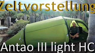 Zeltvorstellung Antao III light HC // sturmstabiles Tunnelzelt // unser Zelt auf Fahrradweltreise