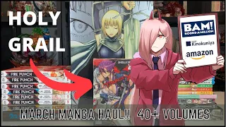 Manga Shopping Vlog + March Manga Haul | Kinokuniya, BAM and Amazon Haul (No RSA 😭) | 40+ volumes