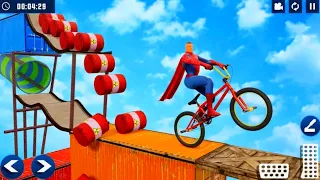 Super hero Cycle Stunt Racing Games: BMX Cycle Game: Mobile Games - Android Gameplay