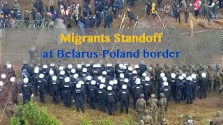 MIGRANT STANDOFF: Thousands of migrants endure freezing temperatures on Belarus-Poland border