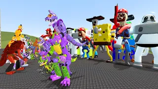 Great War ALL Teams 3D Sanic meme clones  and Teams FNAF in Garry's Mod!