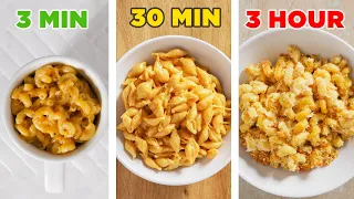 3-Minute Vs. 30-Minute Vs. 3-Hour Mac N' Cheese • Tasty