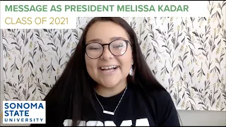 A message to the Class of 2021 from AS President Melissa Kadar