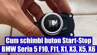 TUTORIAL: Cum schimbi (demontezi) Capac Buton Start Stop Engine la BMW Seria 5 F10, F11, F30, X3, X5