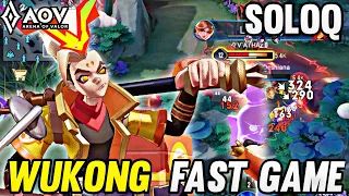 WUKONG GAMEPLAY | FAST GAME - ARENA OF VALOR | AOV