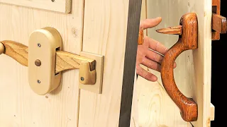 4 Simple Door Latches out of Wood | Woodworking Ideas