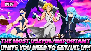 *THE MUST HAVE, MOST USEFUL & MOST IMPORTANT UNITS* YOU NEED TO GET & LEVEL UP NOW (7DS Grand Cross)