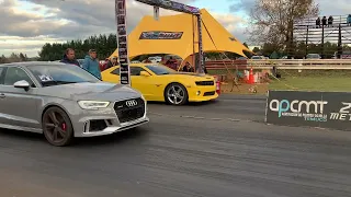 Audi Rs3 vs Camaro SS cat