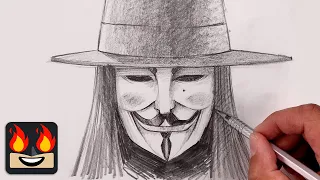 How To Draw Guy Faulks | V for Vendetta