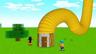 Trolei Meu Amigo Lentamente Aumentando a Casa Dele no Minecraft - O Filme