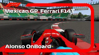 Assetto Corsa Mexico City Grand Prix Ferrari F14T Alonso onboard