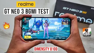 Realme GT Neo 3 Pubg Test After Update, Heating and Battery Test | Dimensity 8100 🔥