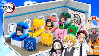 [Demon Slayer] Nezuko, Tanjiro, Zenitsu and Inosuke's first flight🛫Clay and Origami miniature plane✨