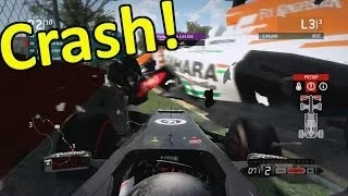 Massive Crash! F1 2013 Online Sprint Race