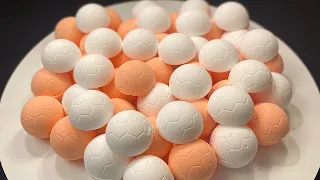 Balls ⚽️ White &Orange Baking Soda ASMR
