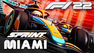 F1 22 MIAMI GAMEPLAY - Sprint Race, Crashes, Immersive Pitstops & Formation Lap
