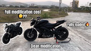 Fully modified Ns 200bs7 (bs6 2.0)🔥all modifications cost in detail