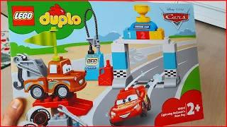 LEGO Duplo: Lightning McQueen's Race Day (Unboxing & Assembling ASMR) Toy Set 10924