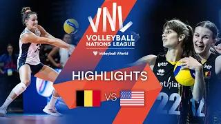🇧🇪 BEL vs. 🇺🇸 USA - Highlights Week 3 | Women's VNL 2022