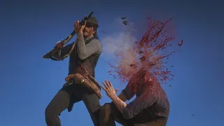 Red Dead Redemption 2 - Brutal Shotgun Kills