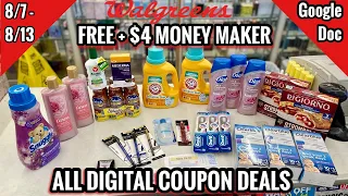 Walgreens Free & Cheap Coupon Deals & Haul | 8/7 - 8/13 | Easy ALL DIGITAL Money Maker Haul 🙌🏽