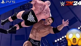 WWE 2K23  - The ROCK vs Brock Lesnar - NO HOLDS BARRED MATCH - WWE WrestleMania XL