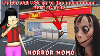 سر رعب مومو في المتجر  Horror Secret Momo in Convenience store at Night | SAKURA SCHOOL SIMULATOR